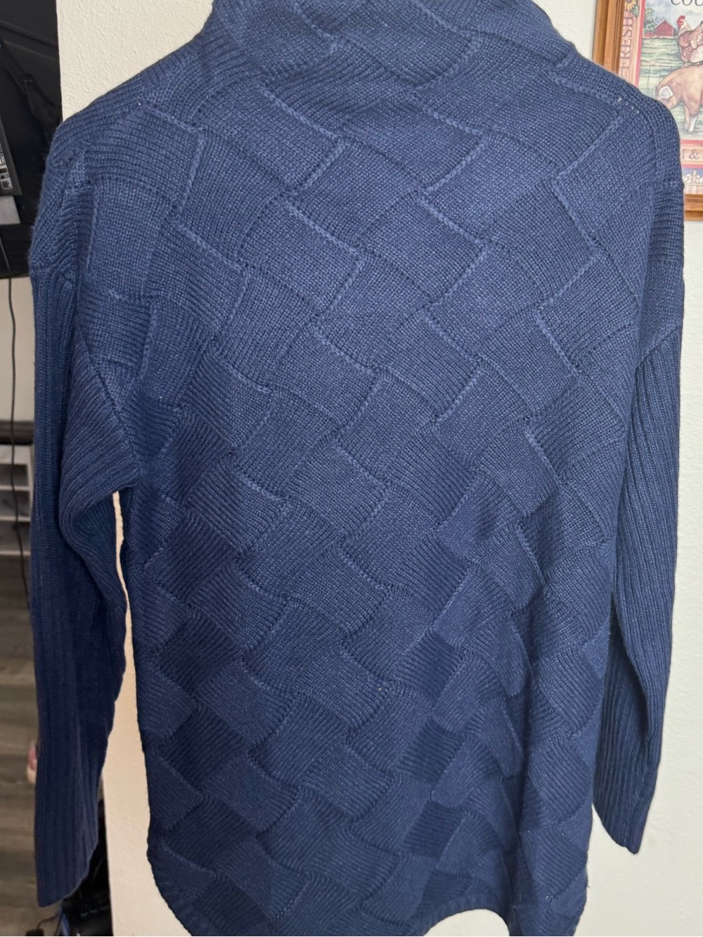 Coldwater Creek Men's Navy Turtleneck Sweater